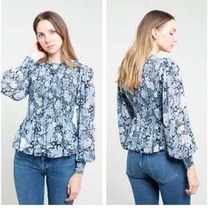 Ganni Georgette Smock Top Size 2